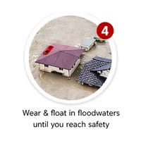 Float in floodwaters